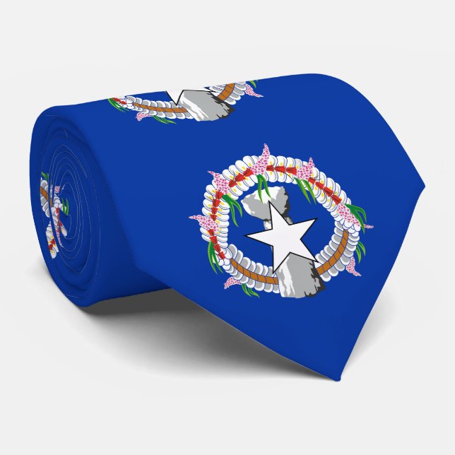 Gravata Bandeira das Ilhas Marianas do Norte (Rolled)