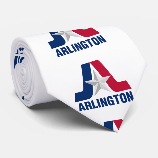 Gravata Bandeira de Arlington, Texas (Rolled)
