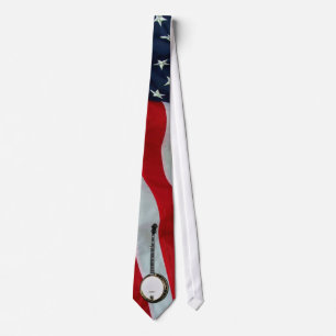 GRAVATA BANDEIRA DE BANJO-TIE-AMERICAN
