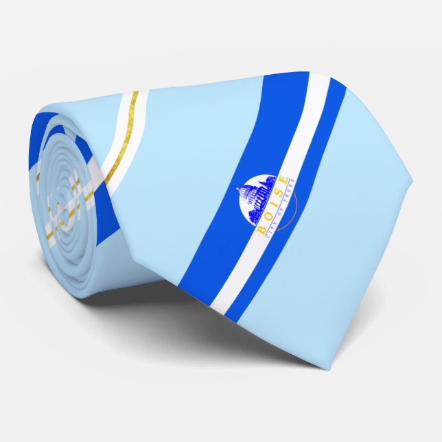 Gravata Bandeira de Boise (Idaho) (Rolled)