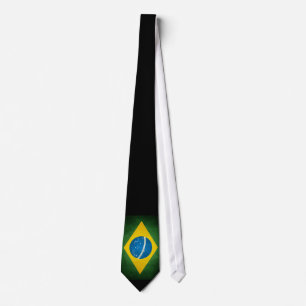 Gravata Bandeira de Brasil do Grunge do vintage
