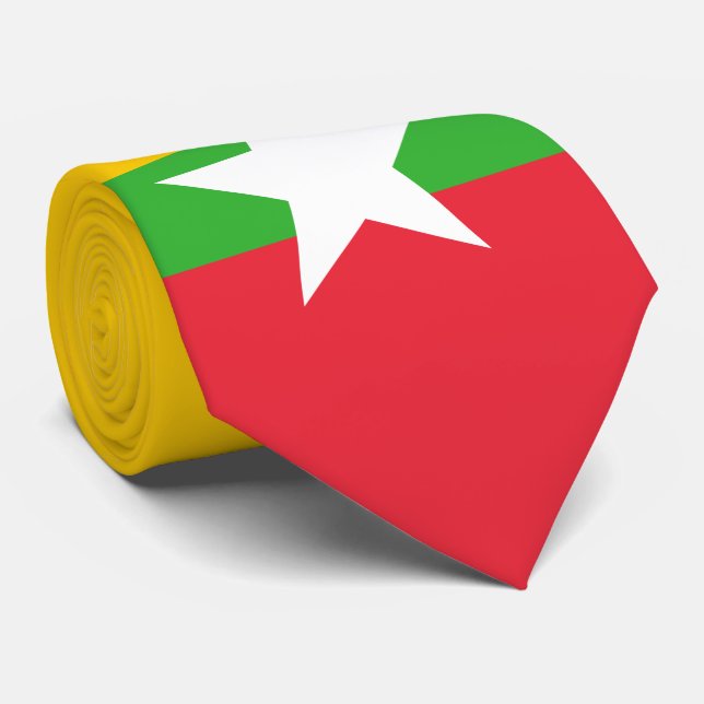 Gravata Bandeira de Burma (Rolled)