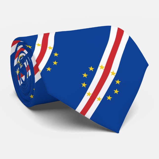 Gravata Bandeira de Cabo Verde (Rolled)