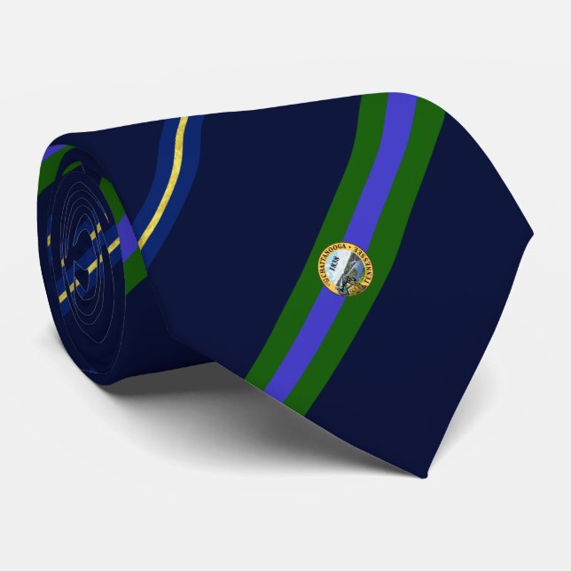 Gravata Bandeira de Chattanooga (Tennessee) (Rolled)