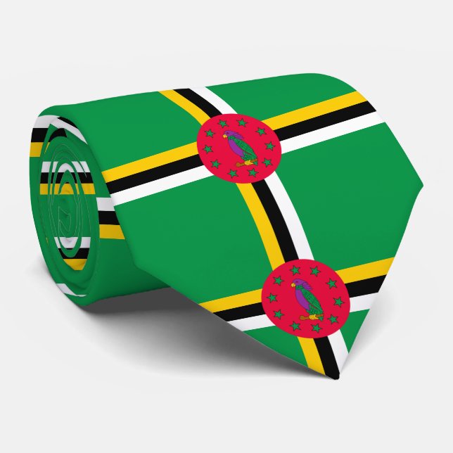 Gravata Bandeira de Dominica (Rolled)