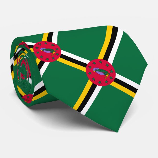 Gravata Bandeira de Dominica (Rolled)
