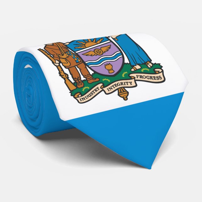 Gravata Bandeira de Edmonton (Alberta, Canadá) (Rolled)