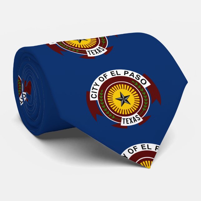 Gravata Bandeira de El Paso, Texas Tie (Rolled)