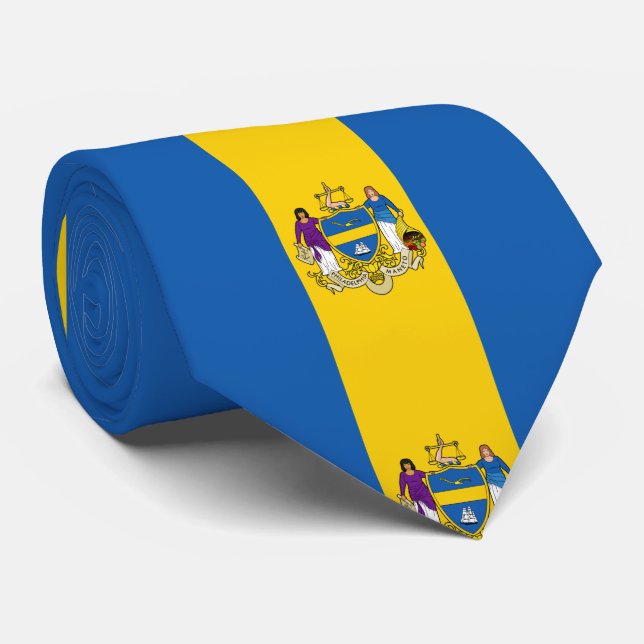 Gravata Bandeira de Filadélfia, Pensilvânia Tie (Rolled)