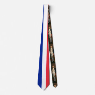 Gravata Bandeira de França e Retrato de Napoleão Bonapar