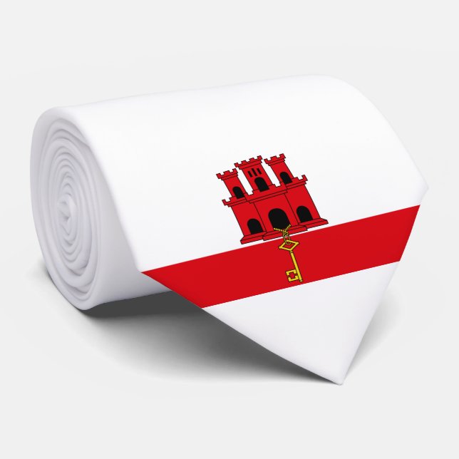 Gravata Bandeira de Gibraltar (Rolled)