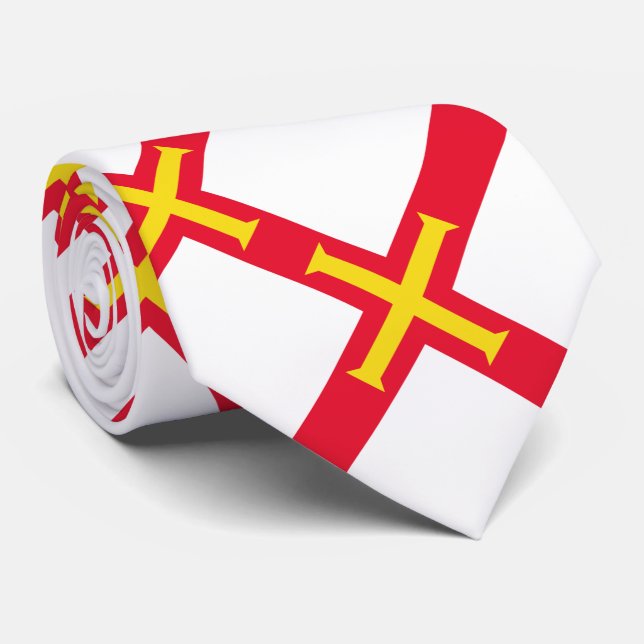 Gravata Bandeira de Guernsey (Rolled)