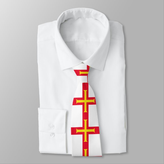 Gravata Bandeira de Guernsey (Amarrado)