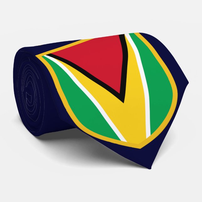 Gravata Bandeira de Guyana (Rolled)