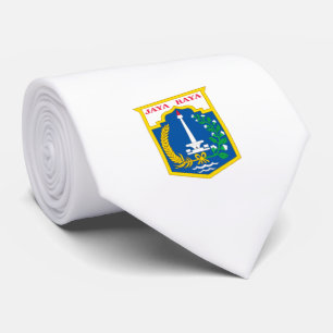 Gravata Bandeira de Jacarta (Cidade Capital da Indonésia)