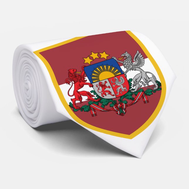 Gravata Bandeira de Latvia personalizada (Rolled)