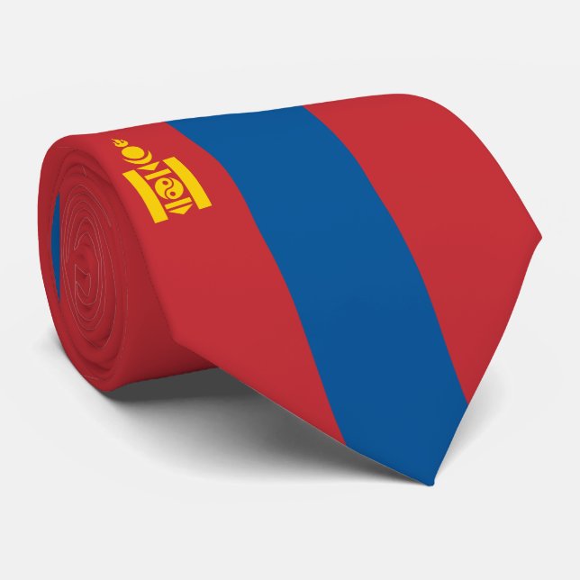 Gravata Bandeira de Mongolia (Rolled)