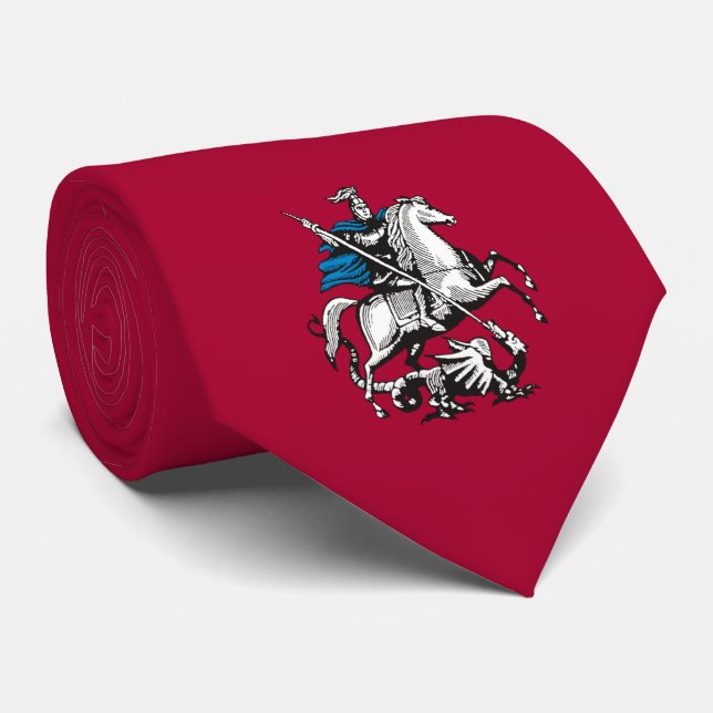 Gravata Bandeira de Moscou (capital russa) (Rolled)