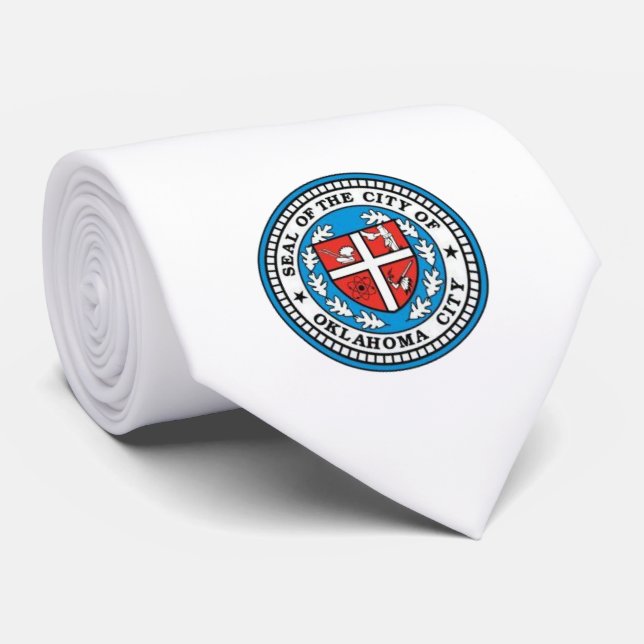 Gravata Bandeira de Oklahoma City (Oklahoma) (Rolled)