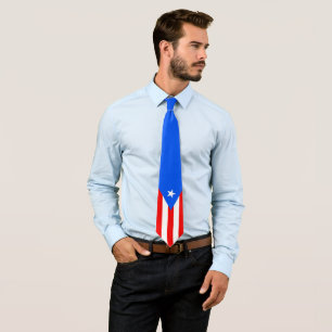 Gravata Bandeira de Porto Rico Estilizada