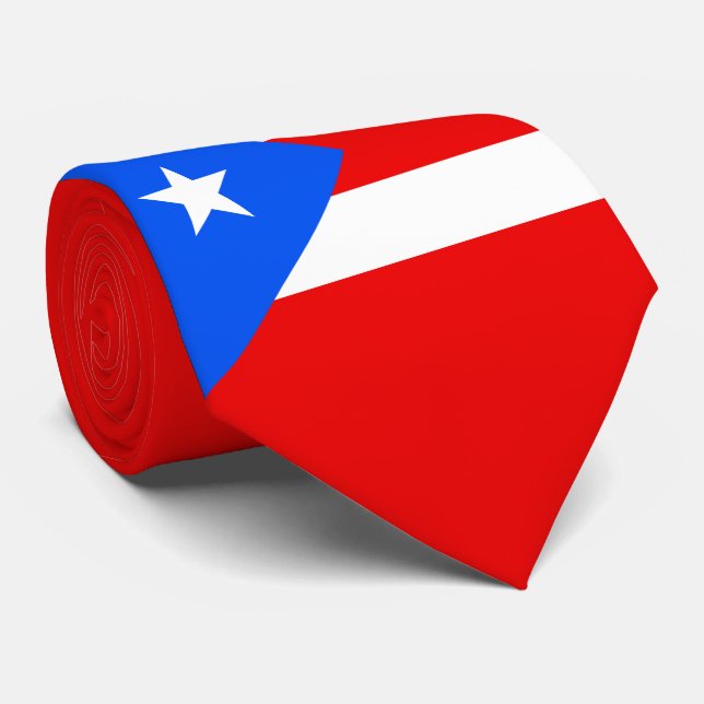 Gravata Bandeira de Puerto Rico (Rolled)