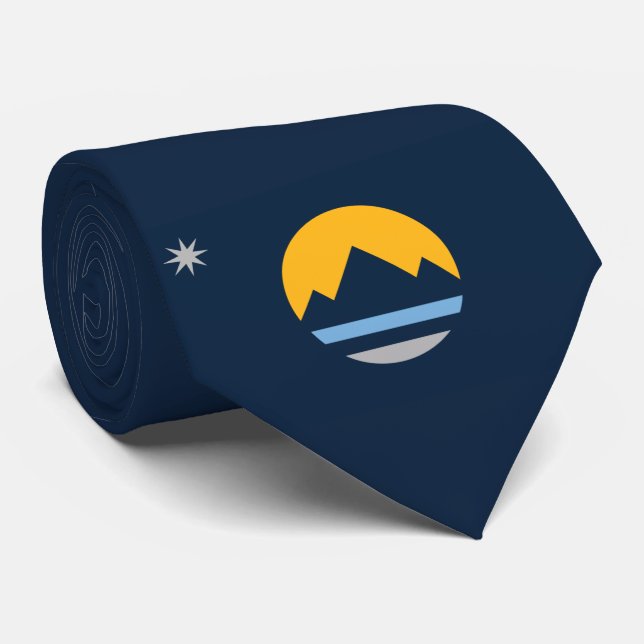 Gravata Bandeira de Reno (Cidade de Nevada) (Rolled)