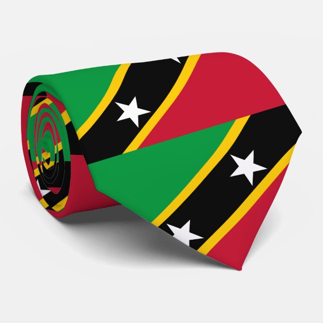 Gravata Bandeira de São Cristóvão e Nevis (Rolled)