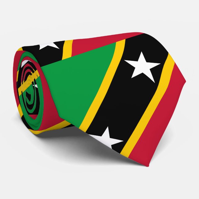 Gravata Bandeira de São Cristóvão e Nevis (Rolled)