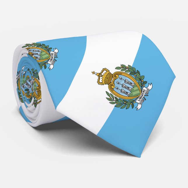 Gravata Bandeira de São Marinho (Rolled)