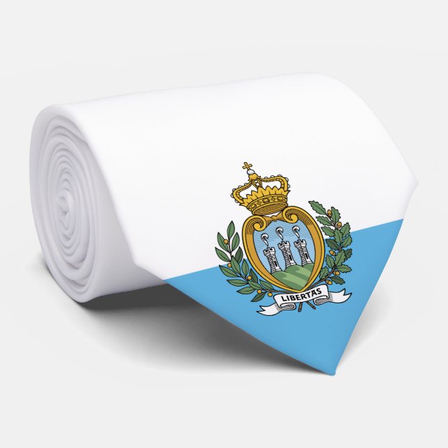 Gravata Bandeira de São Marino (Rolled)