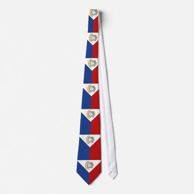 Gravata Bandeira de Sint Maarten (Frente)