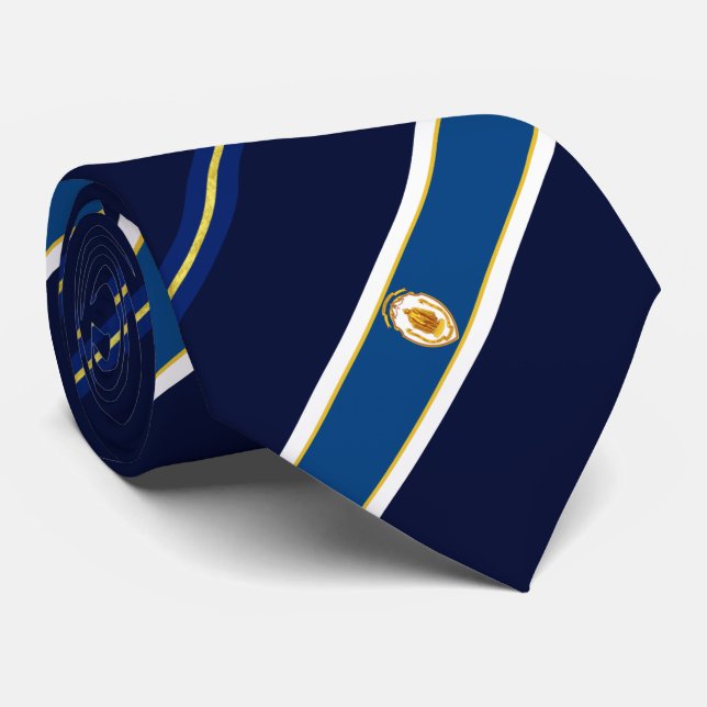 Gravata Bandeira de Springfield (Massachusetts) (Rolled)