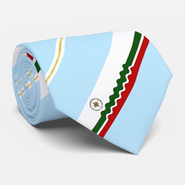 Gravata Bandeira de Springfield (Vermont) (Rolled)