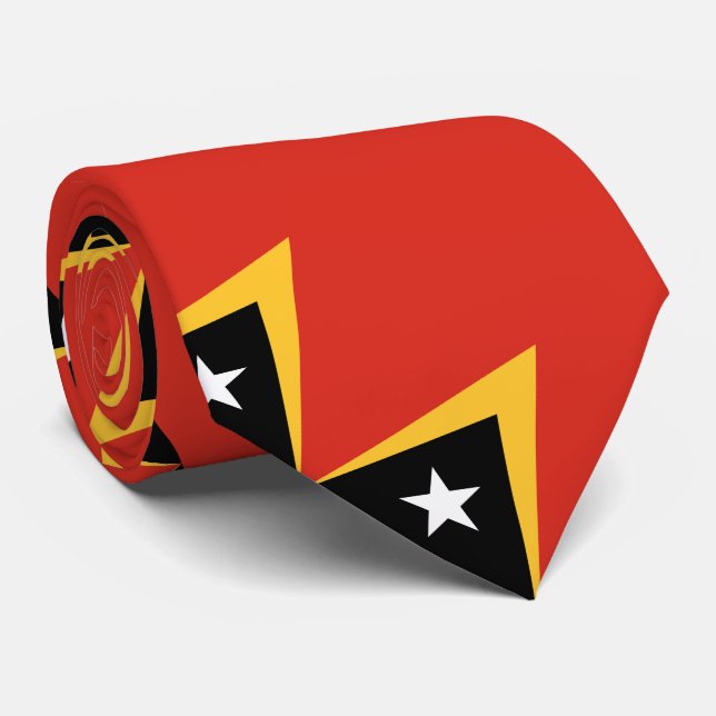 Gravata Bandeira de Timor Leste (Rolled)