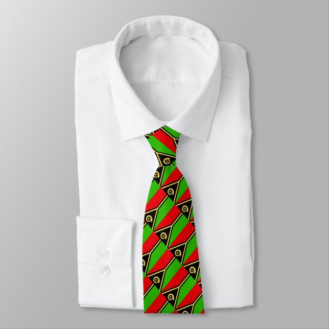 Gravata Bandeira de Vanuatu (Amarrado)
