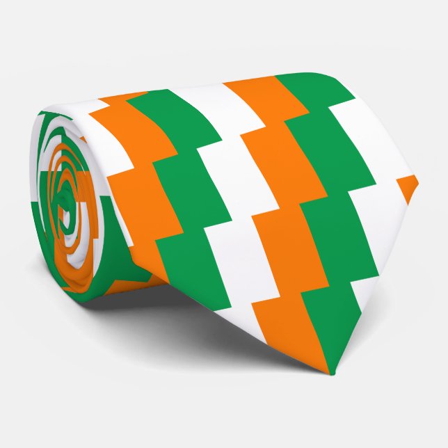 Gravata Bandeira do Dia de São Patrício na Irlanda (Rolled)