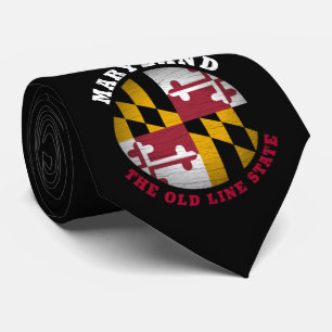 GRAVATA BANDEIRA DO ESTADO DA LINHA ANTIGA MARYLAND