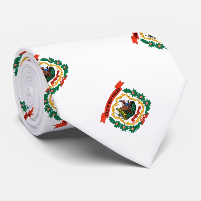 Gravata Bandeira do Estado da Virgínia Ocidental (Rolled)