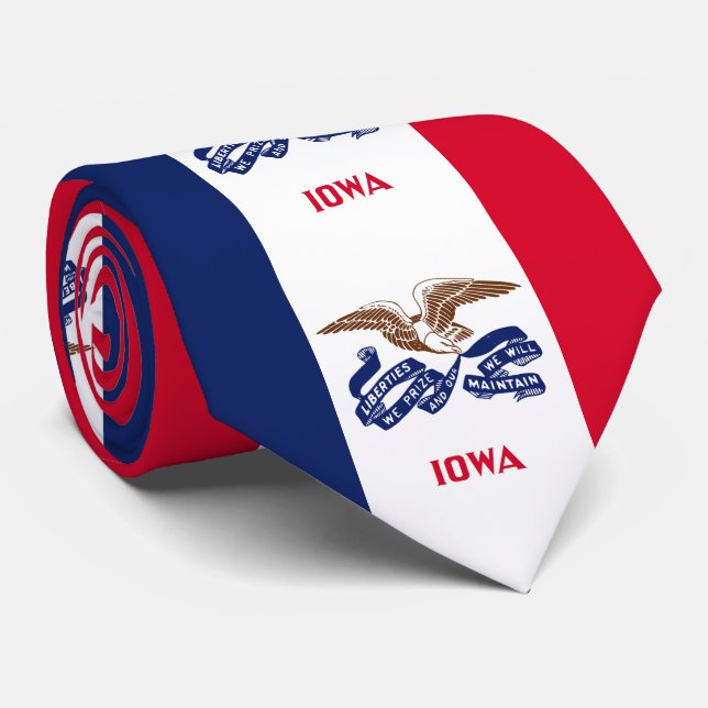 Gravata Bandeira do Estado de Iowa (Rolled)