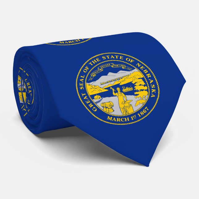 Gravata Bandeira do Estado de Nebraska (Rolled)
