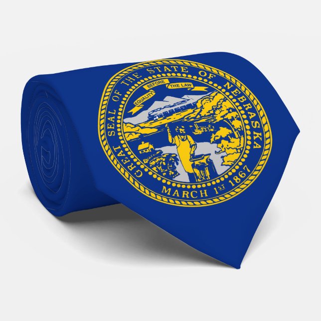 Gravata Bandeira do Estado de Nebraska (Rolled)