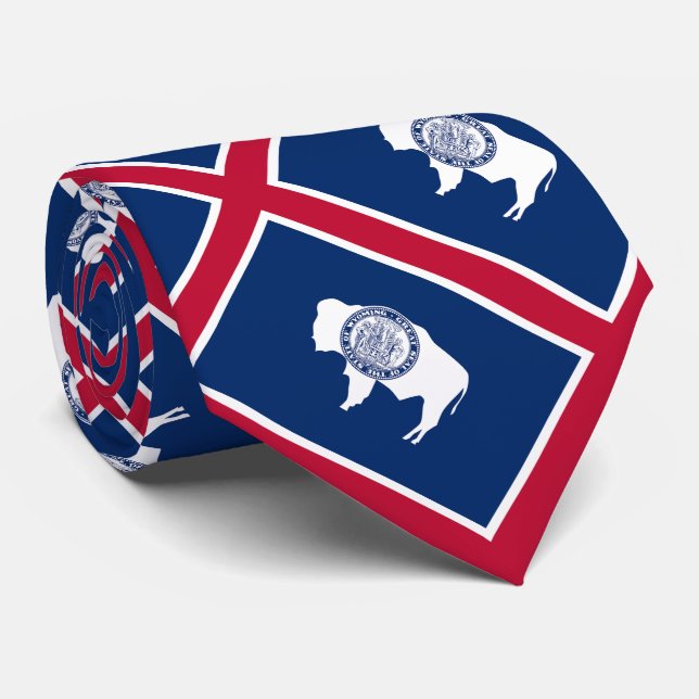 Gravata Bandeira do Estado de Wyoming (Rolled)