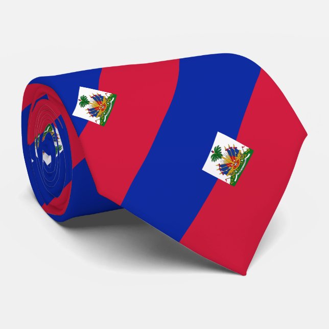 Gravata Bandeira do Haiti (Rolled)