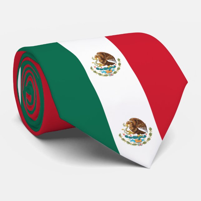 Gravata Bandeira do México (Rolled)
