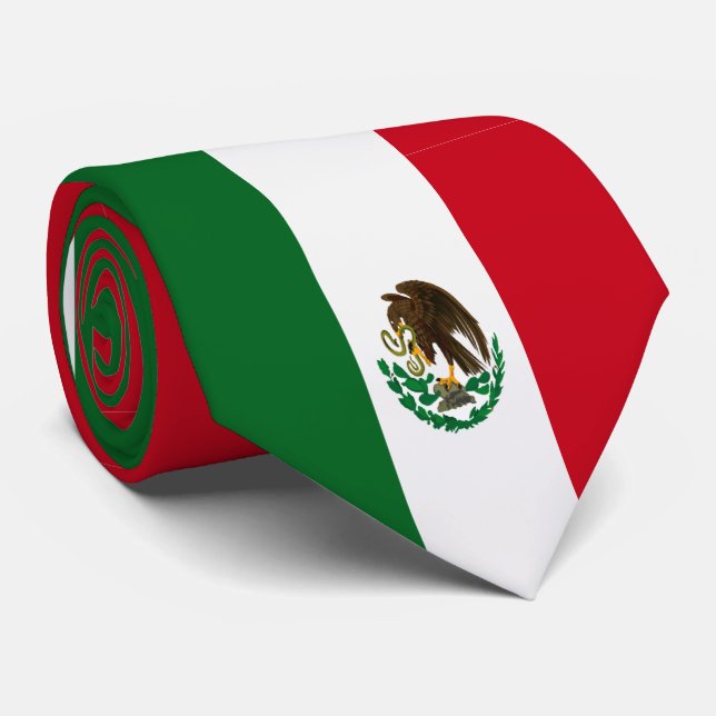 Gravata Bandeira do México Patriótico (Rolled)