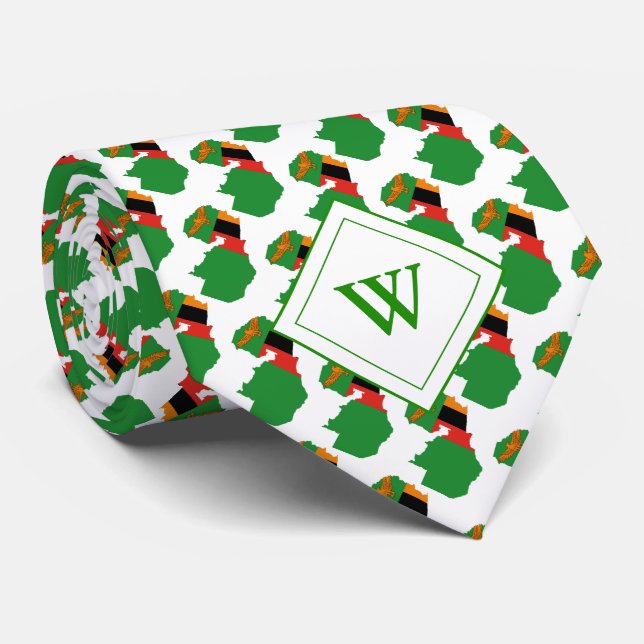 Gravata Bandeira do Monograma da Escritura Cristã da ZAMBI (Rolled)