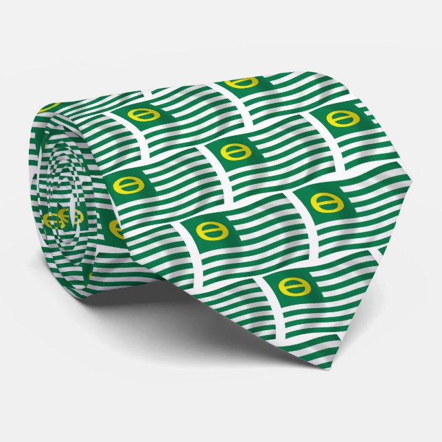 Gravata Bandeira do Movimento Ecológico (Rolled)