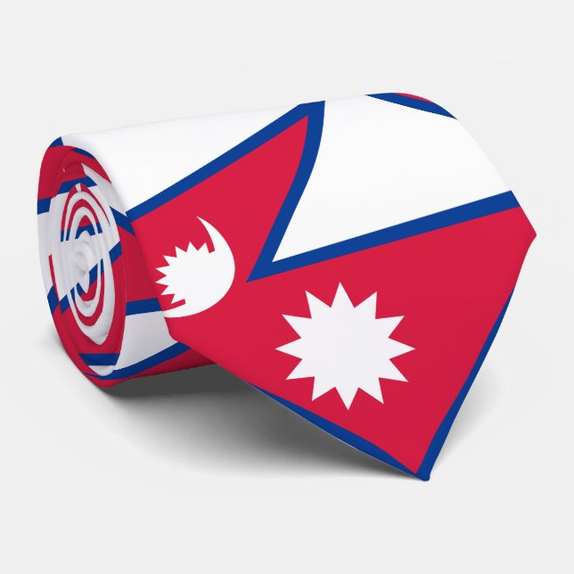 Gravata Bandeira do Nepal (Rolled)