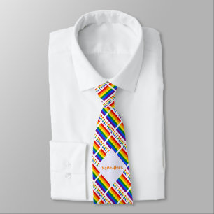 Gravata Bandeira do Orgulho Gay LGBTQ Em Azulejos