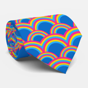 Gravata bandeira do orgulho pansexual / padrão de arco-íri